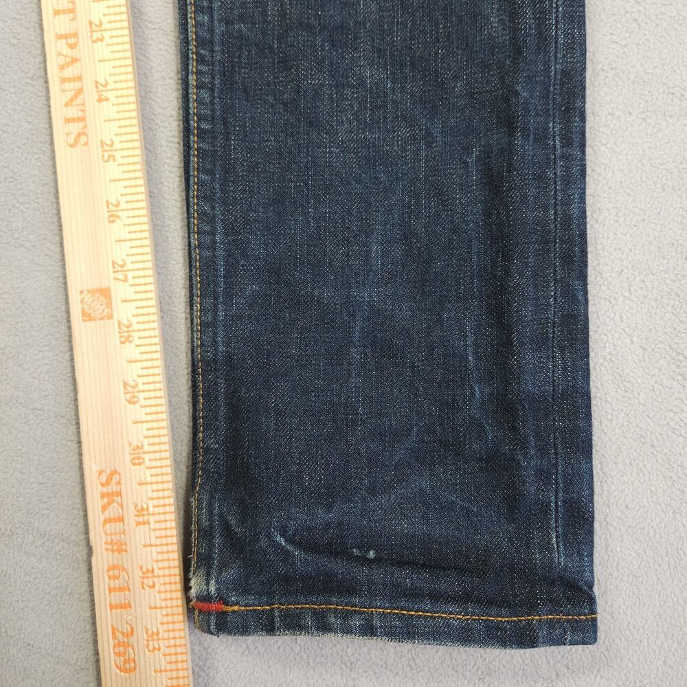 GUSTIN Selvedge Jeans Mens Size 29 FITS 27.25x33 California Slim USA Made Worn - Picture 16 of 16